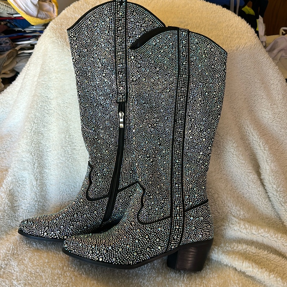 Rhinestone cowgirl boots.
